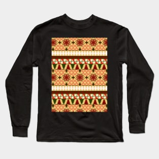 Nordic Sweater - Gilded Traditions - Minimalist Colorful Holidays Long Sleeve T-Shirt